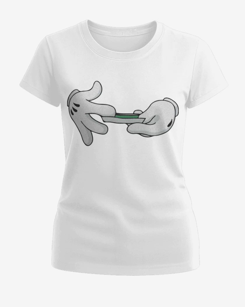 Polera de Mujer Blanco de Mickey Hands - 1