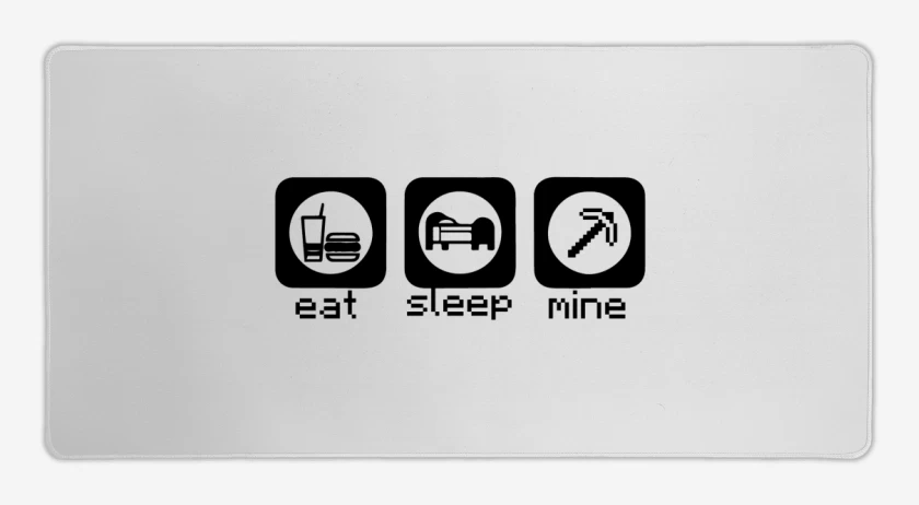 Mouse pad Gamer Minecraft - Eat, sleep, mine