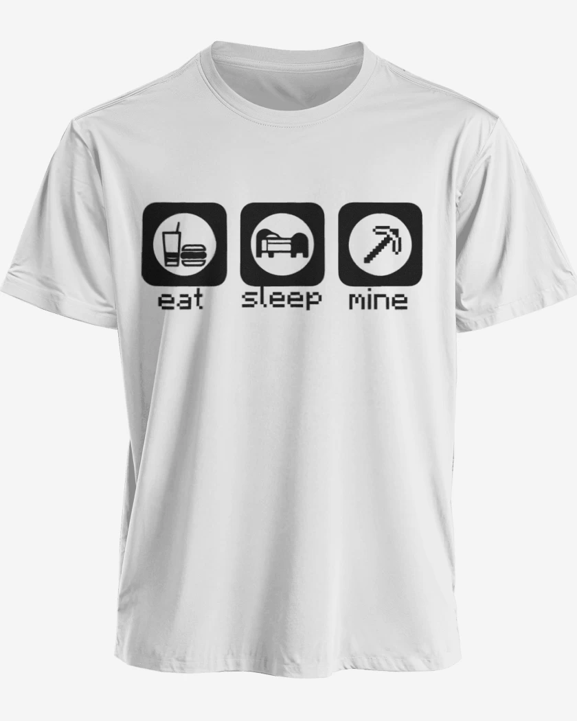 Polera Minecraft - Eat, sleep, mine
