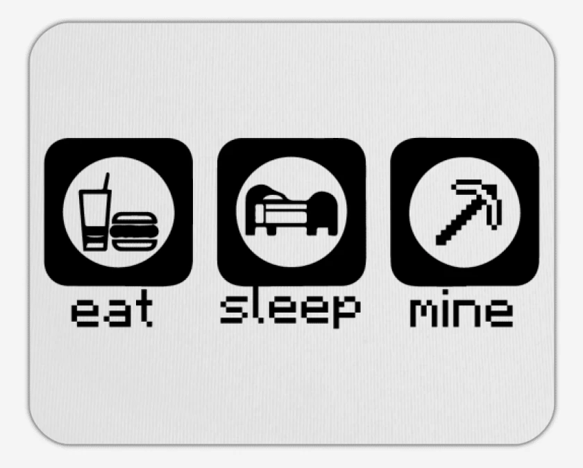 Mousepad Minecraft - Eat, sleep, mine