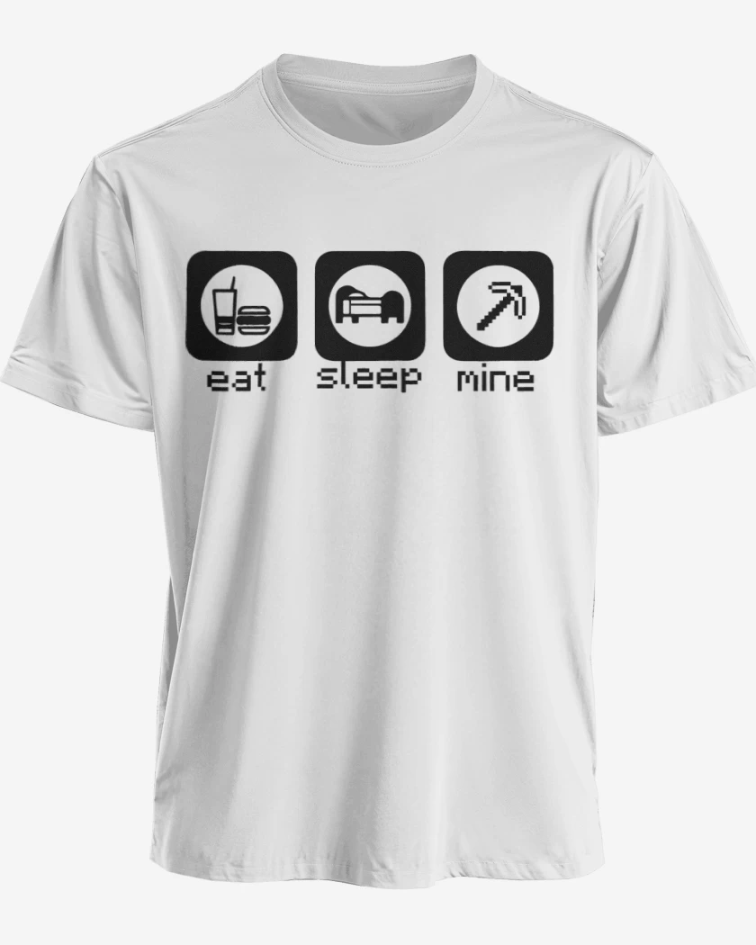 Polera premium Minecraft - Eat, sleep, mine