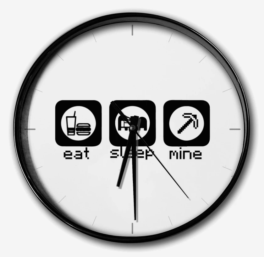 Reloj Minecraft - Eat, sleep, mine