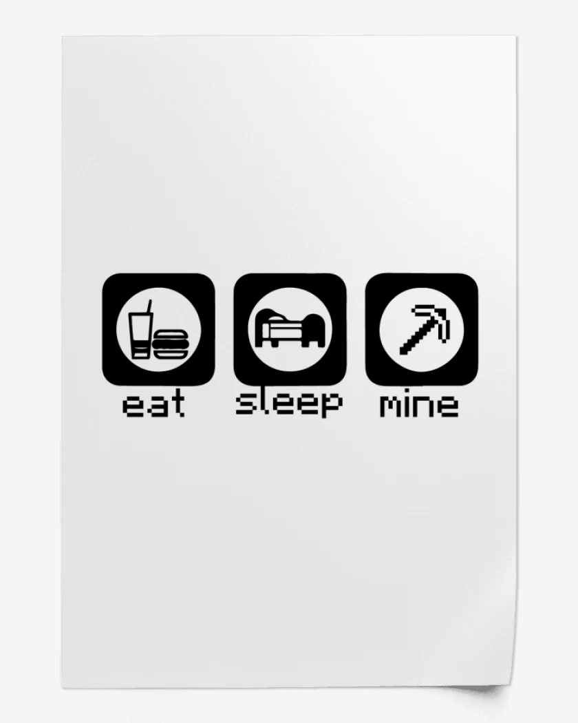 Print Minecraft - Eat, sleep, mine