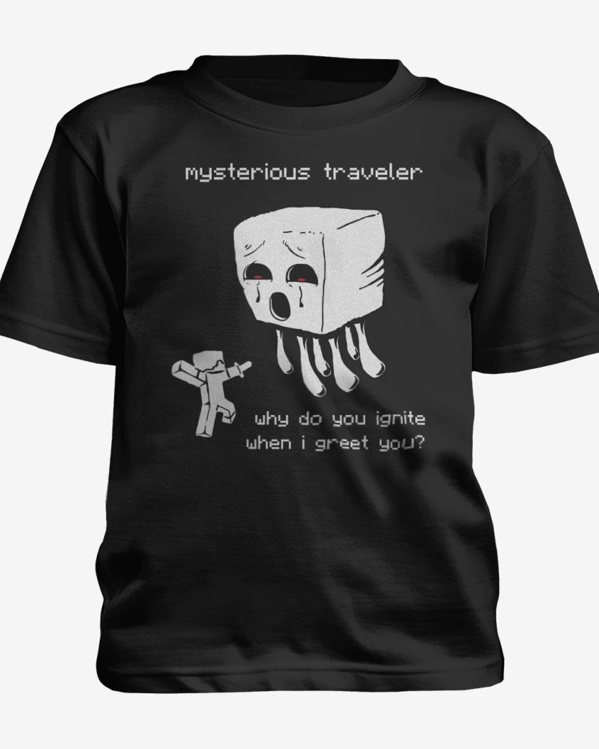 Polera de niño Negro de Minecraft - Ghast