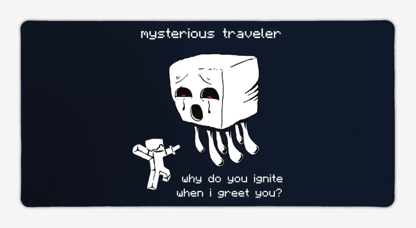 Mouse pad Gamer Azul Marino de Minecraft - Ghast