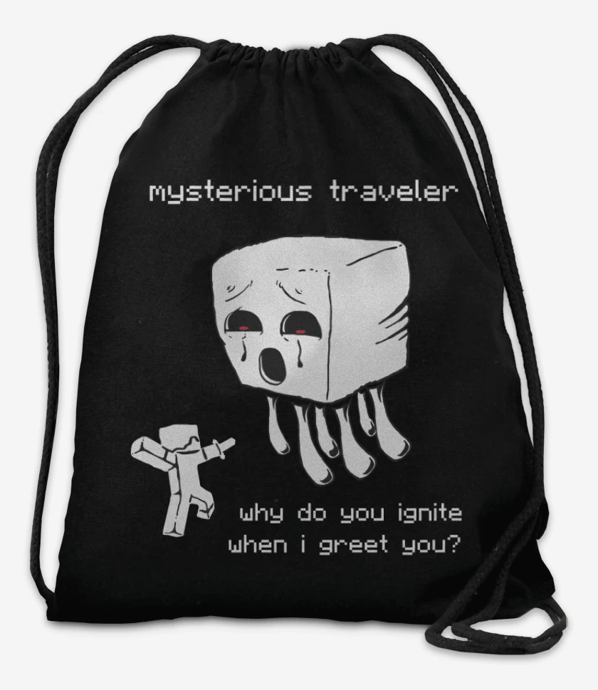 Mochila Negro de Minecraft - Ghast
