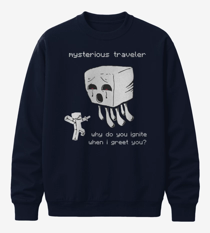 Poleron polo Azul Marino de Minecraft - Ghast