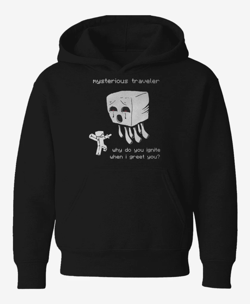 Poleron de niño Negro de Minecraft - Ghast