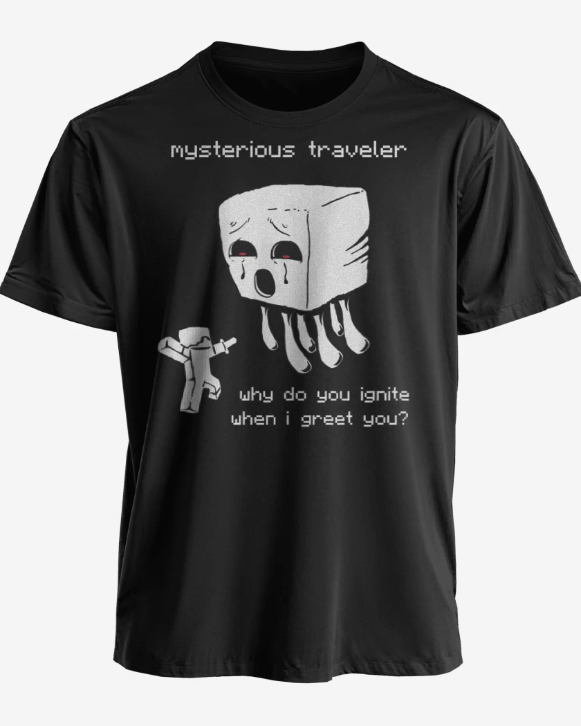 Polera premium Negro de Minecraft - Ghast
