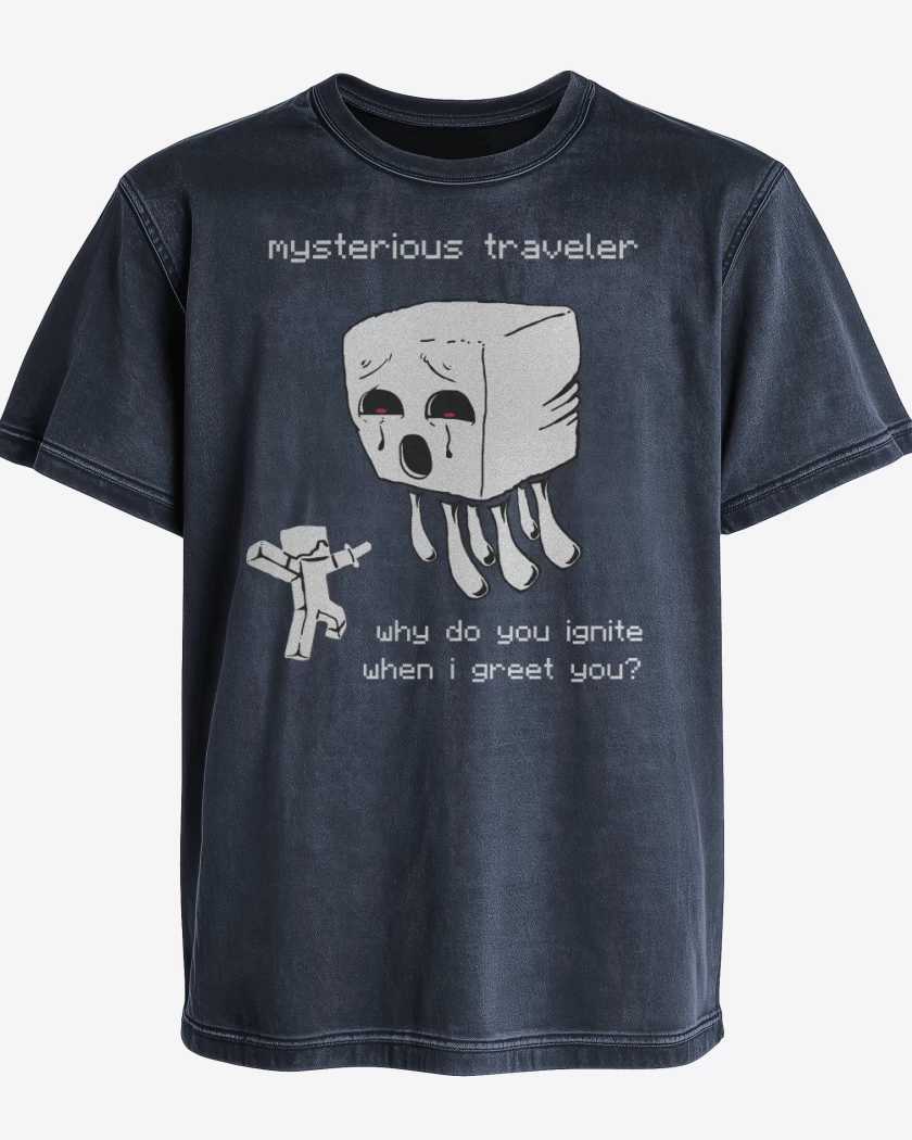 Polera desgastada Azul Marino de Minecraft - Ghast