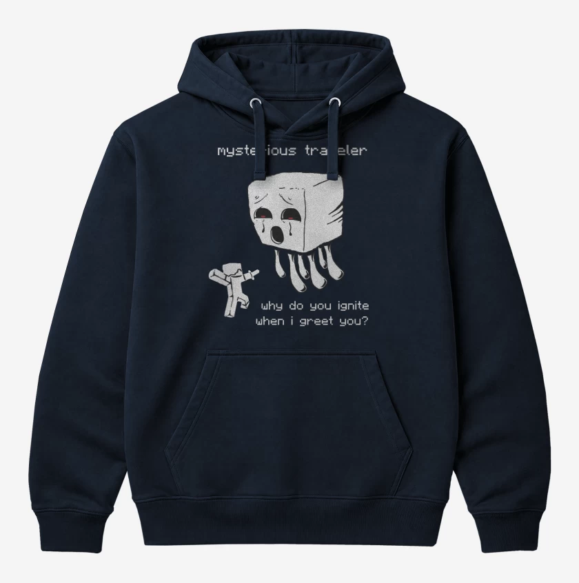 Polerón Canguro Azul Marino de Minecraft - Ghast