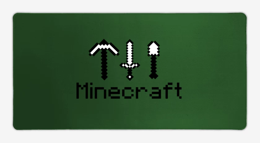 Mouse pad Gamer Verde jade de Minecraft - Items