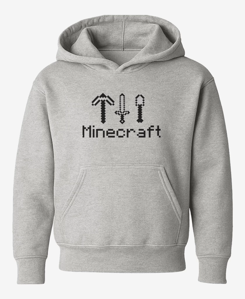 Poleron de niño Gris Melange de Minecraft - Items