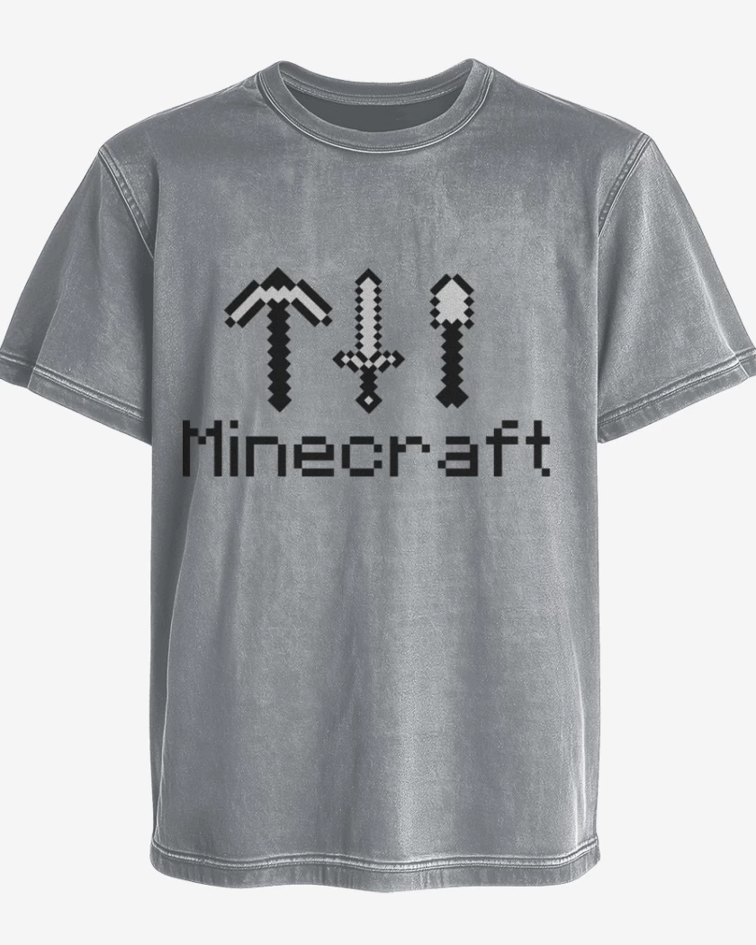 Polera desgastada Gris Melange de Minecraft - Items