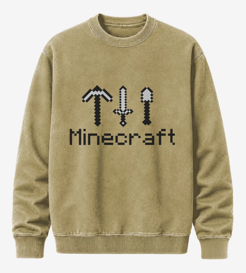Poleron Polo Acid Wash Beige de Minecraft - Items