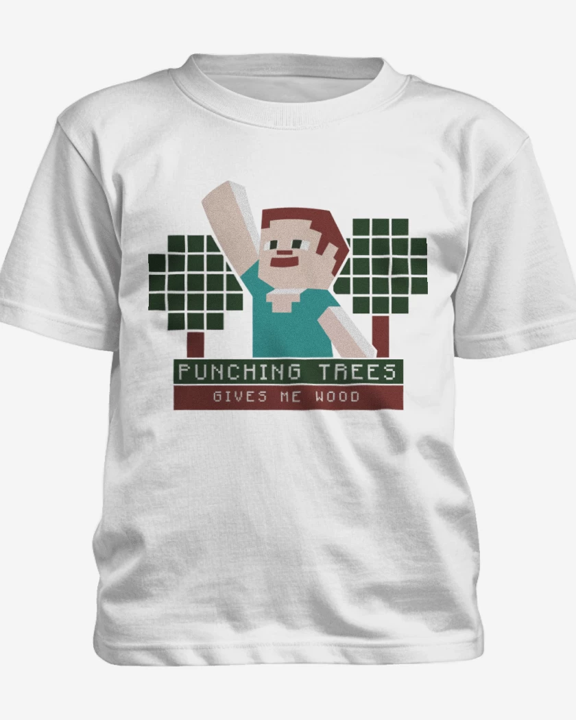 Polera de niño Minecraft - Punching Tress