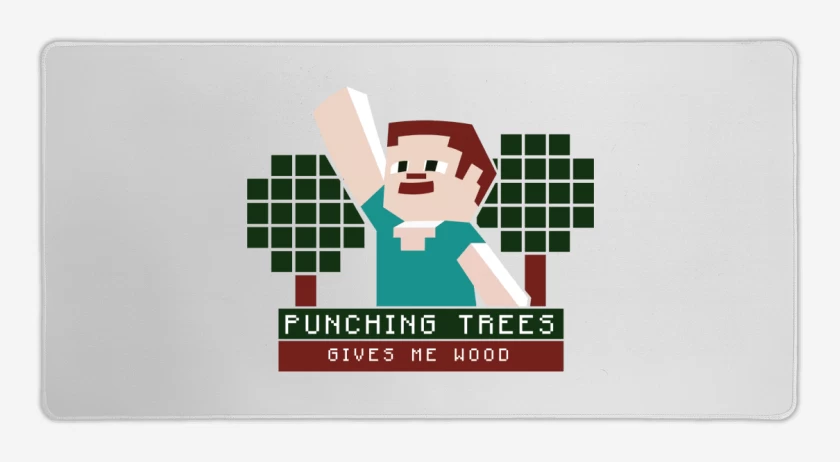 Mouse pad Gamer Minecraft - Punching Tress