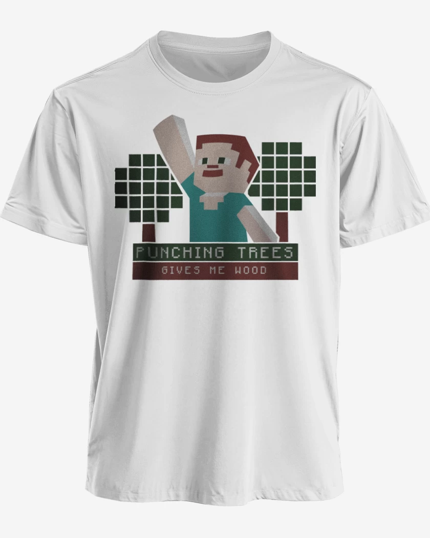 Polera Minecraft - Punching Tress