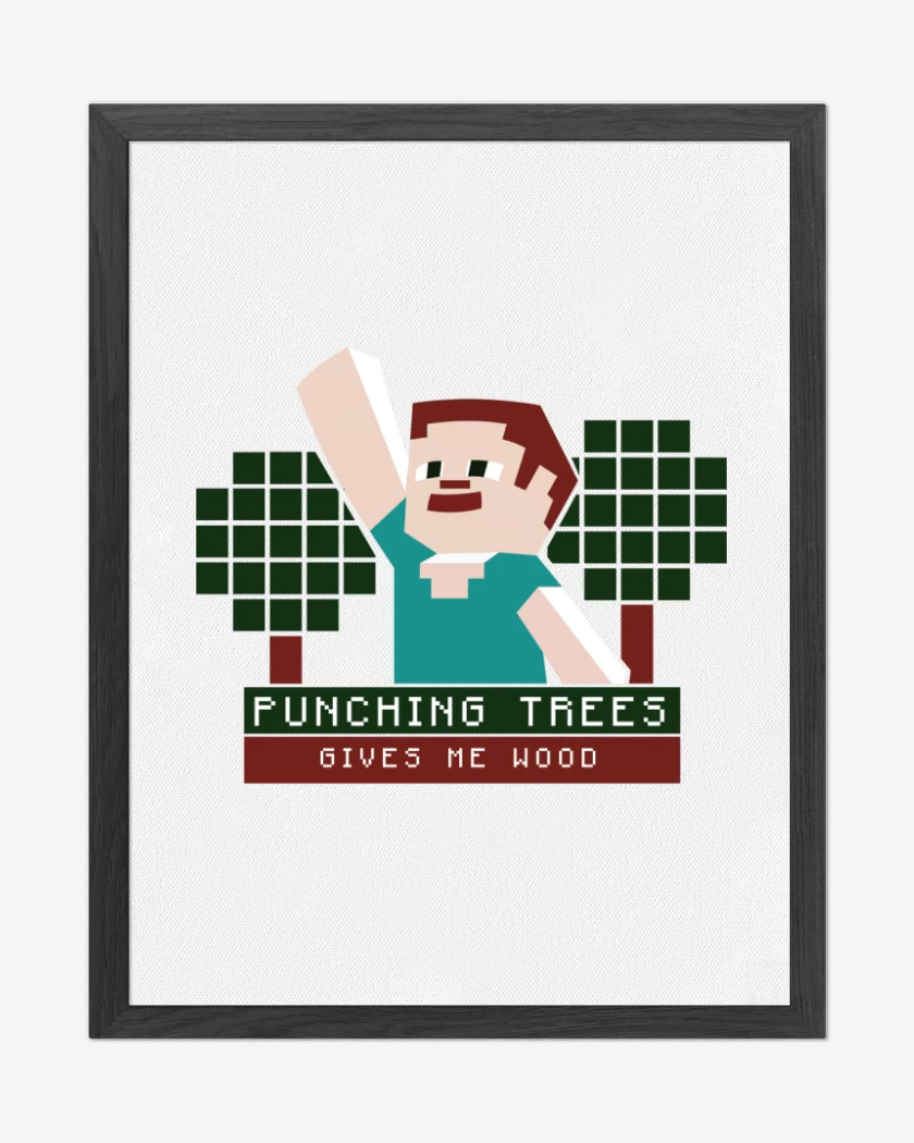 Cuadro decorativo Minecraft - Punching Tress