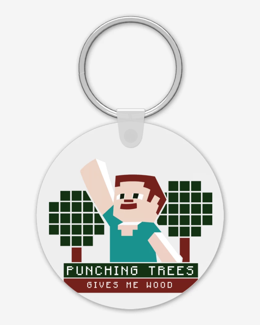 Llavero Minecraft - Punching Tress