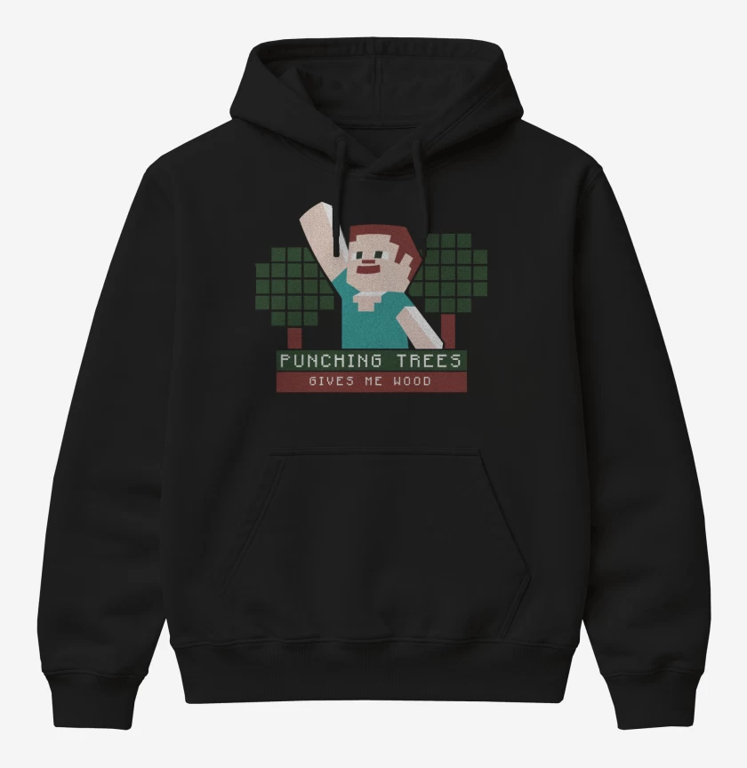 Poleron Canguro básico Minecraft - Punching Tress