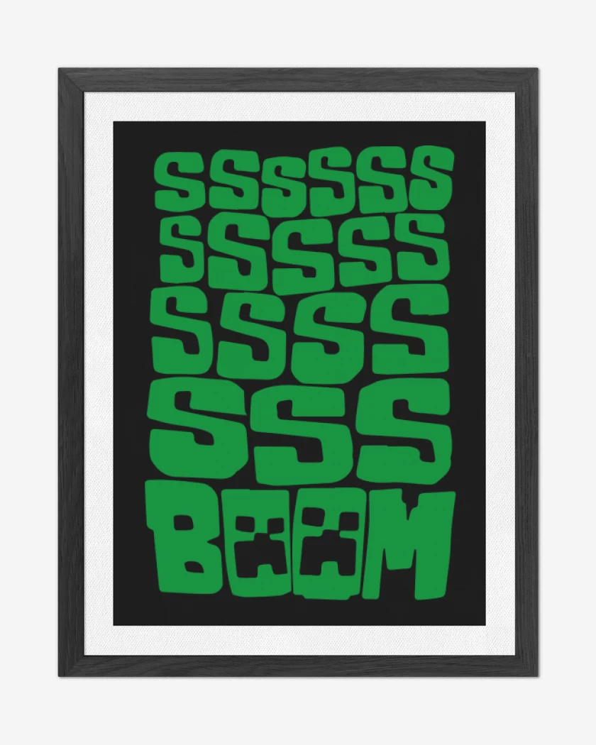 Cuadro decorativo Minecraft - SSSSS BOOM