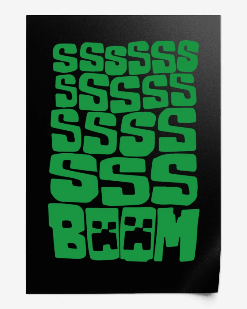 Print Minecraft - SSSSS BOOM