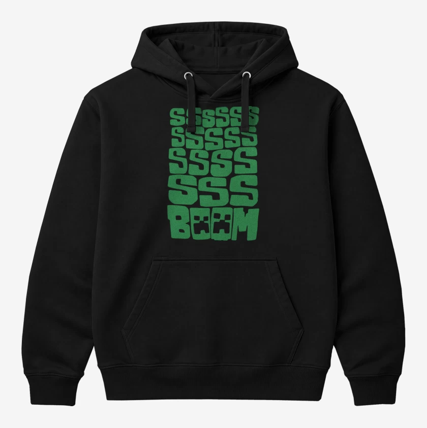 Polerón Canguro Negro de Minecraft - SSSSS BOOM