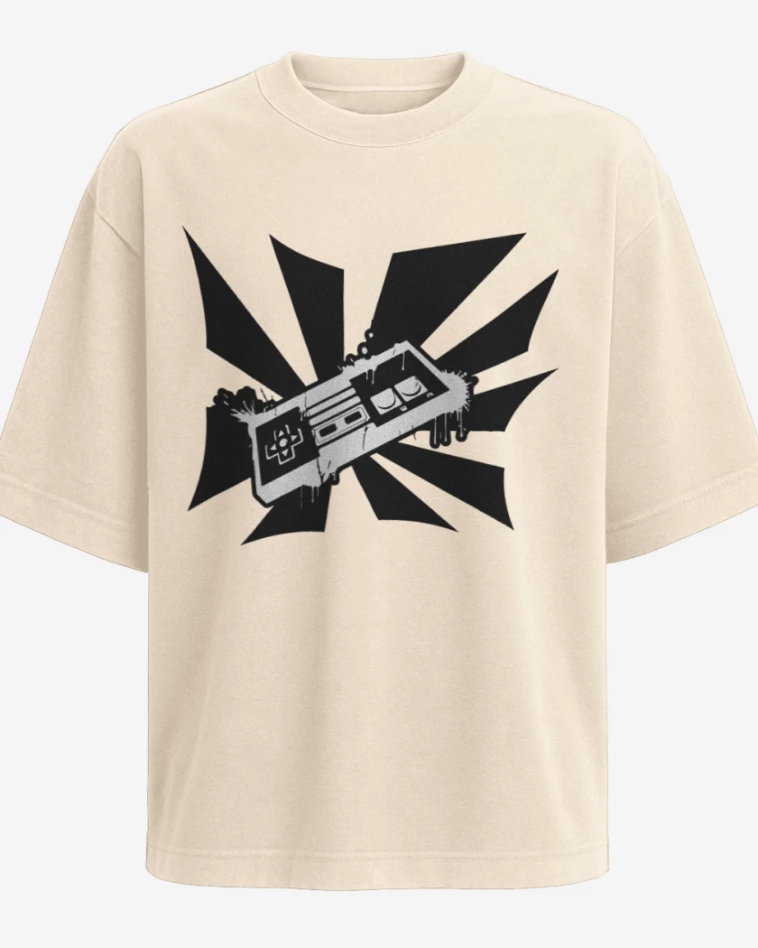 Polera Oversize Beige de Nintendo Joystick