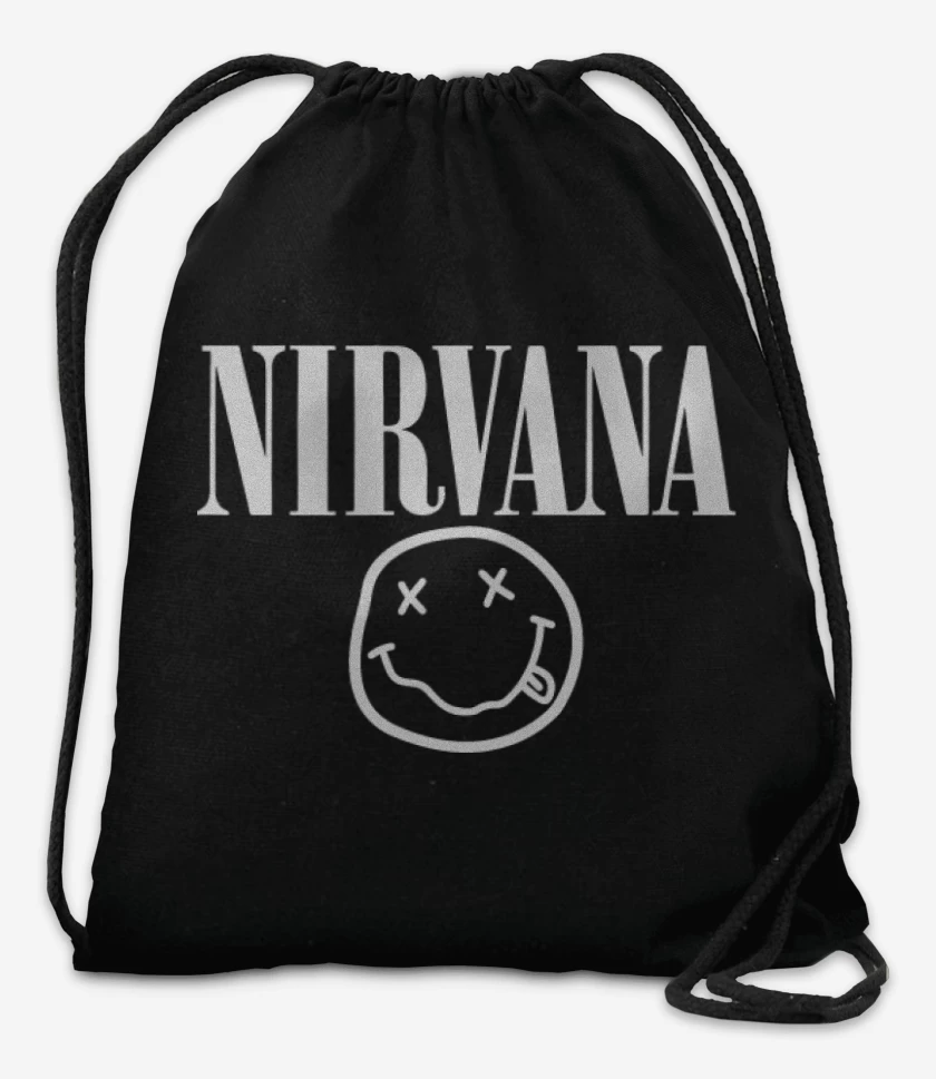 Mochila Negro de Nirvana - Smile