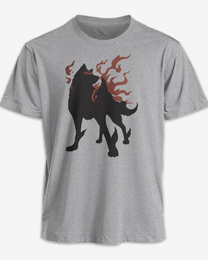 Polera Gris Melange de Okami - Amaterasu