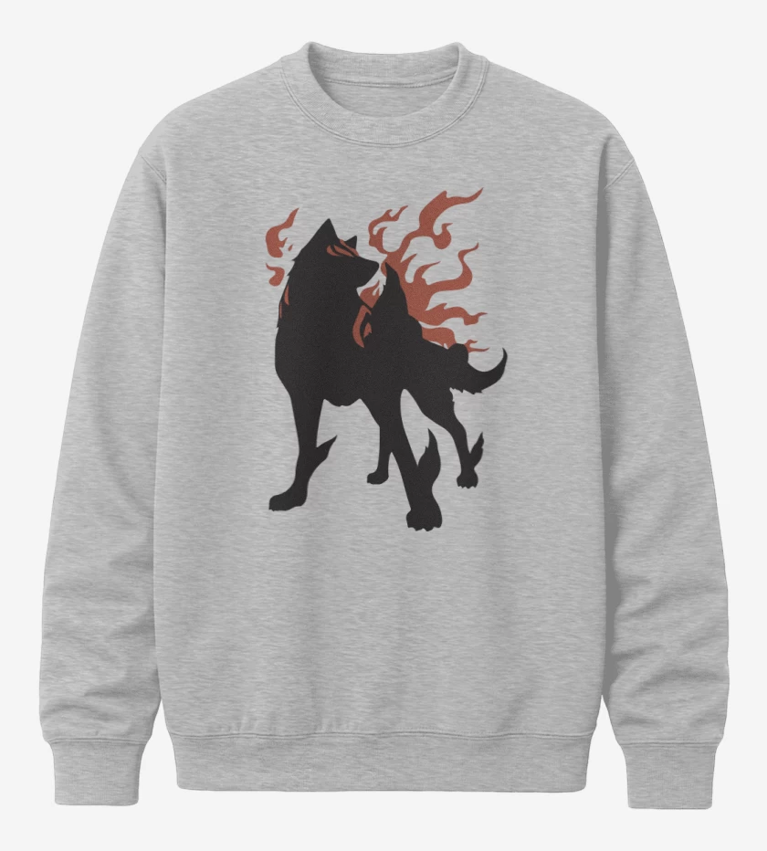 Poleron polo Gris Melange de Okami - Amaterasu