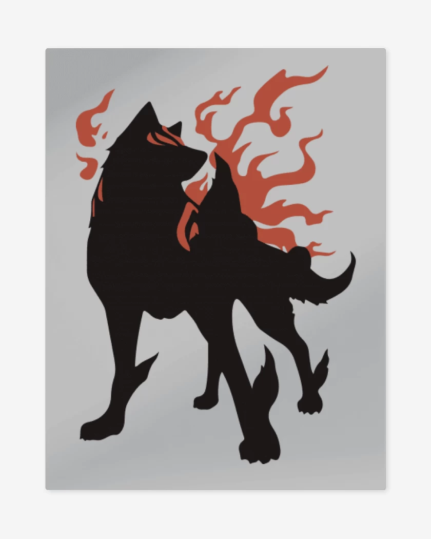 Print metalico Gris Melange de Okami - Amaterasu