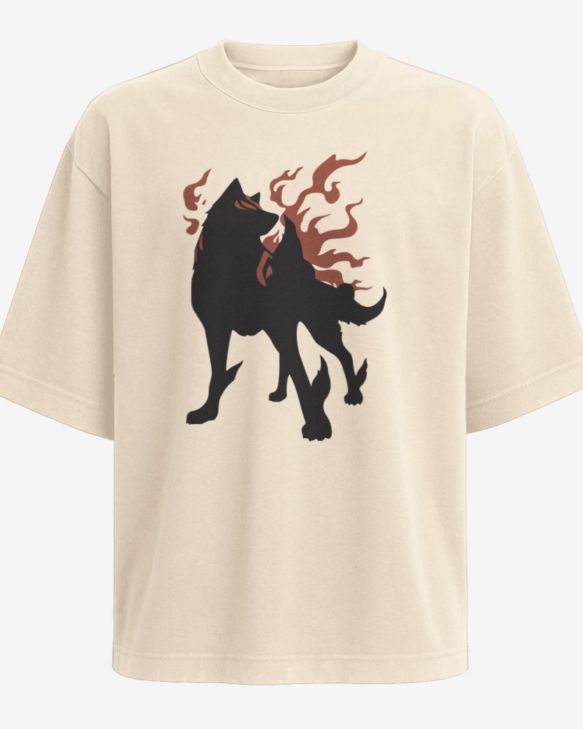 Polera Oversize Beige de Okami - Amaterasu