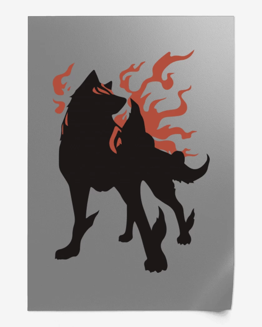 Print Gris Melange de Okami - Amaterasu