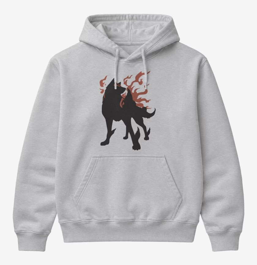 Poleron Canguro básico Gris Melange de Okami - Amaterasu