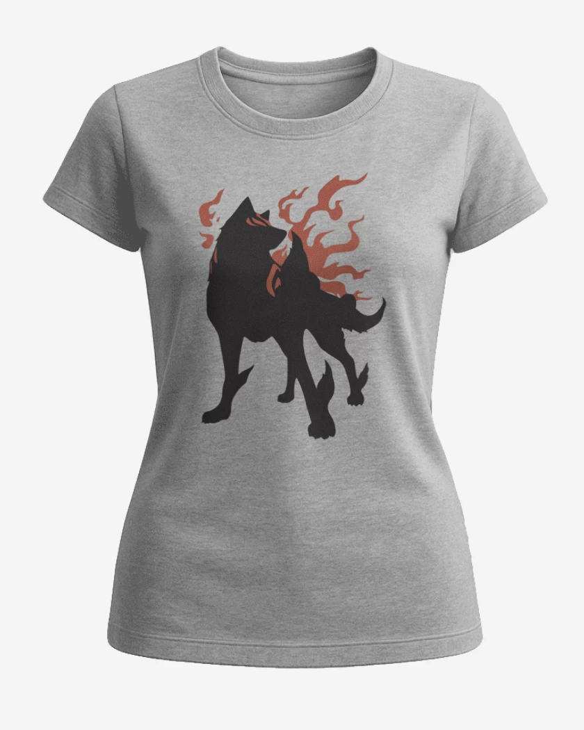 Polera de Mujer Gris Melange de Okami - Amaterasu