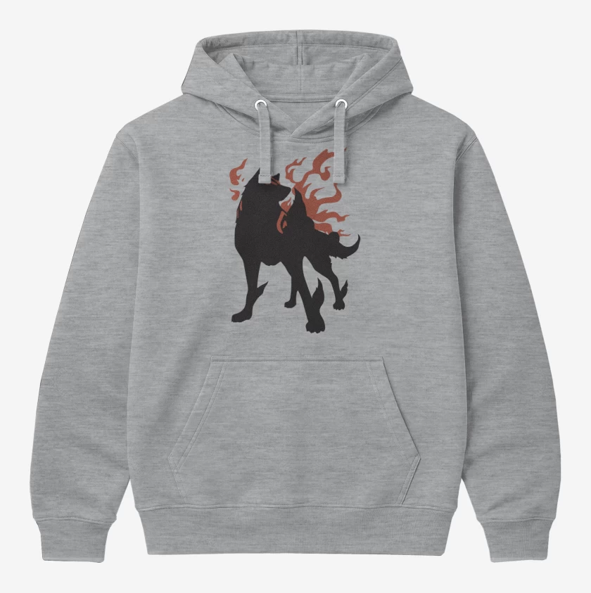 Polerón Canguro Gris Melange de Okami - Amaterasu