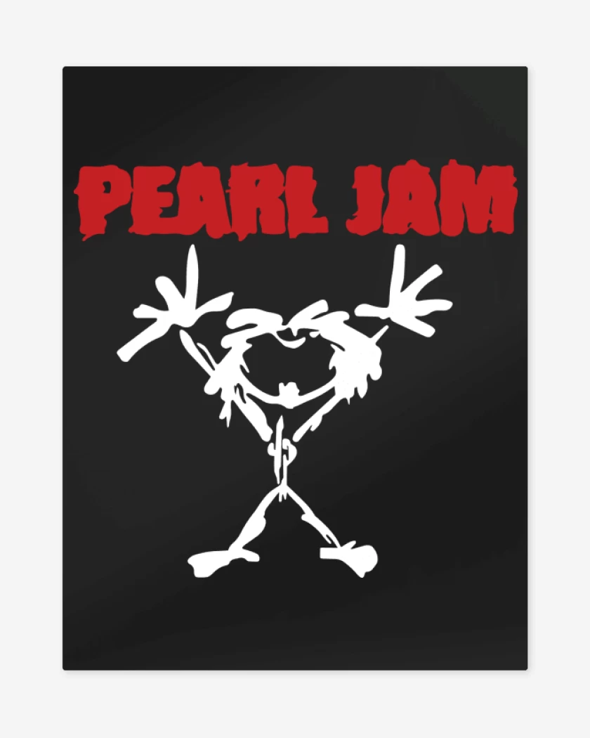 Print metalico Negro de Pearl Jam
