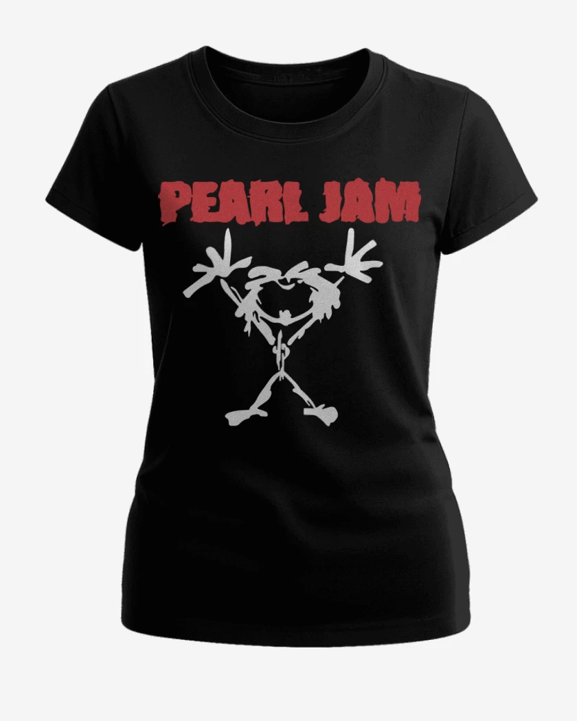 Polera de Mujer Negro de Pearl Jam