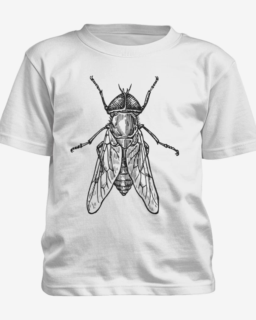 Polera de niño Blanco de mosca