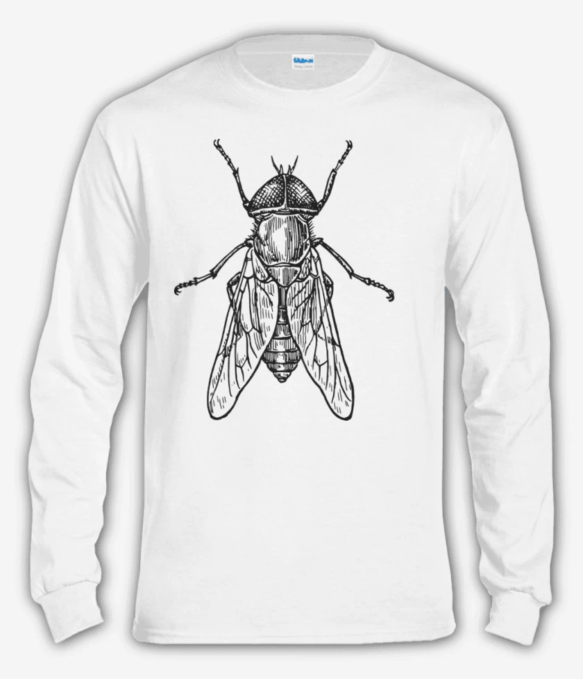 Polera manga larga Blanco de mosca