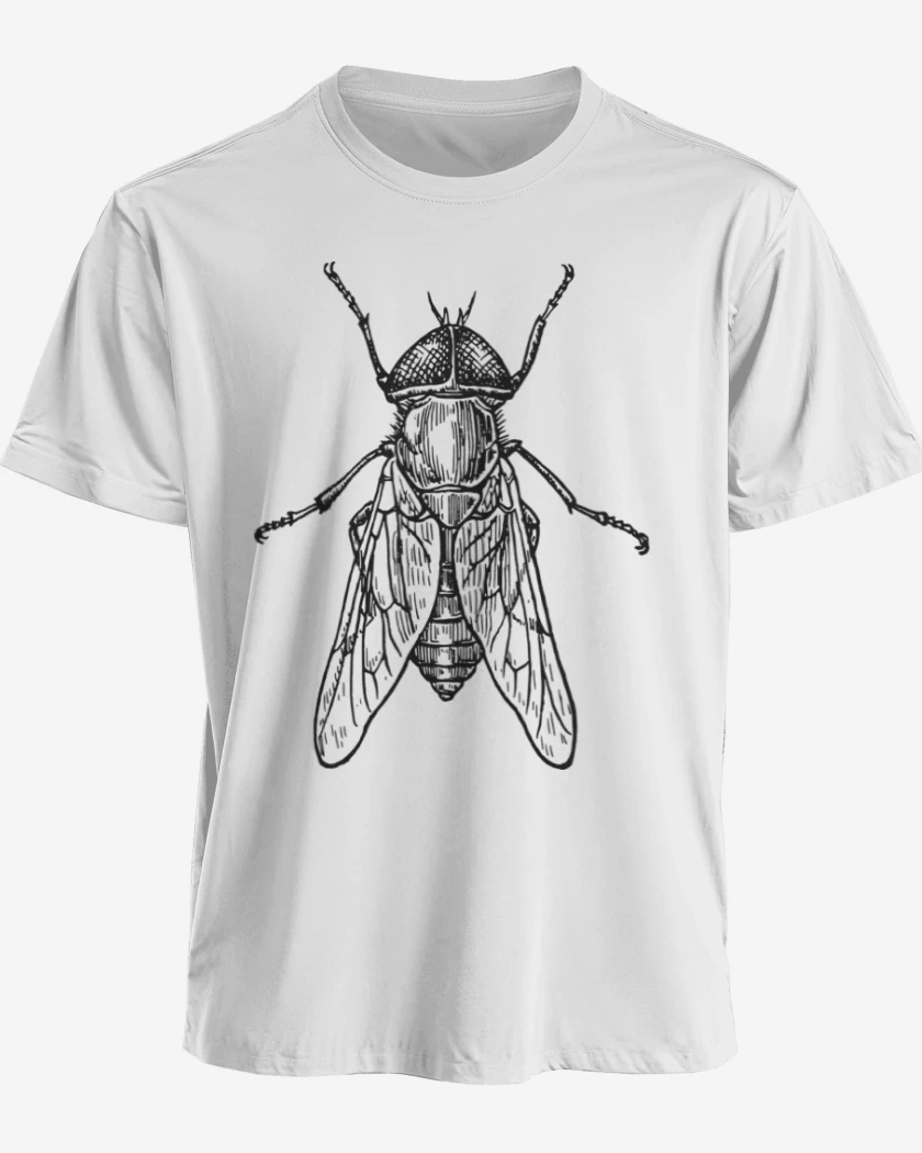 Polera Blanco de mosca
