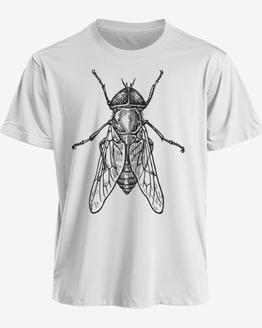 Polera premium Blanco de mosca