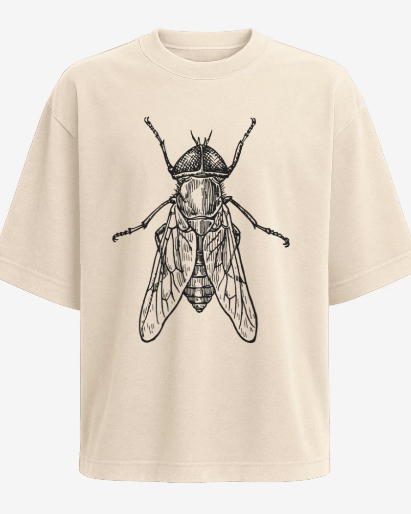 Polera Oversize Beige de mosca