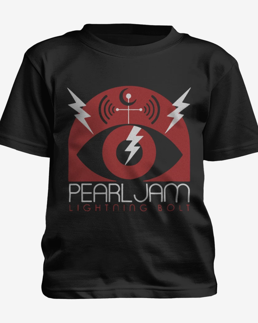 Polera de niño Negro de Pearl Jam - Lightning BolT