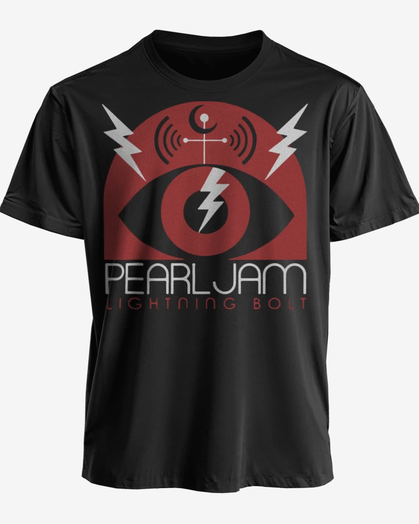 Polera premium Negro de Pearl Jam - Lightning BolT