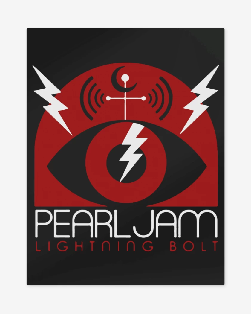 Print metalico Negro de Pearl Jam - Lightning BolT