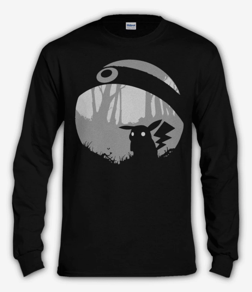 Polera manga larga Negro de Pokemon - Pikachu Limbo