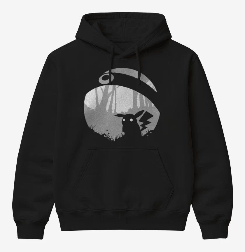 Poleron Canguro básico Negro de Pokemon - Pikachu Limbo